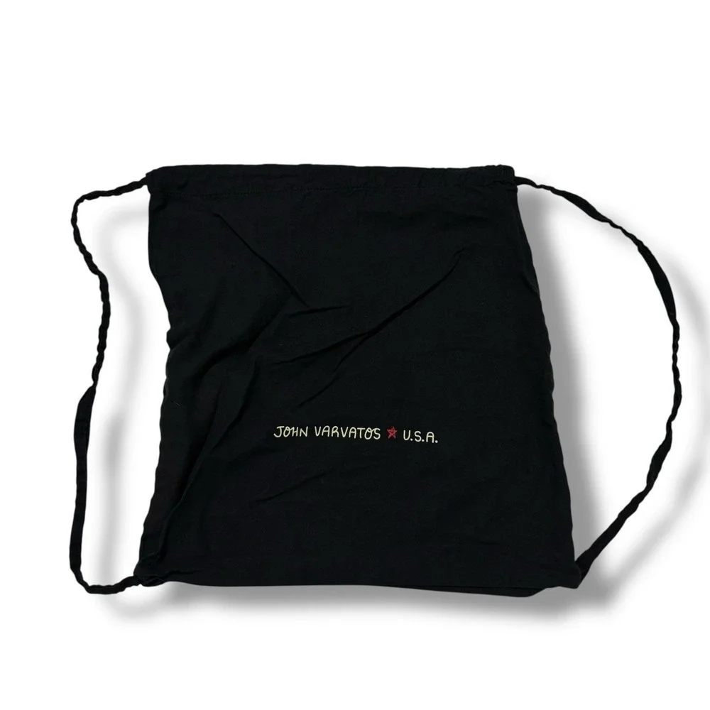 John Varvatos Drawstring Cotton USA Black Men's‎ Tote Backpack Dust Cover 13.5